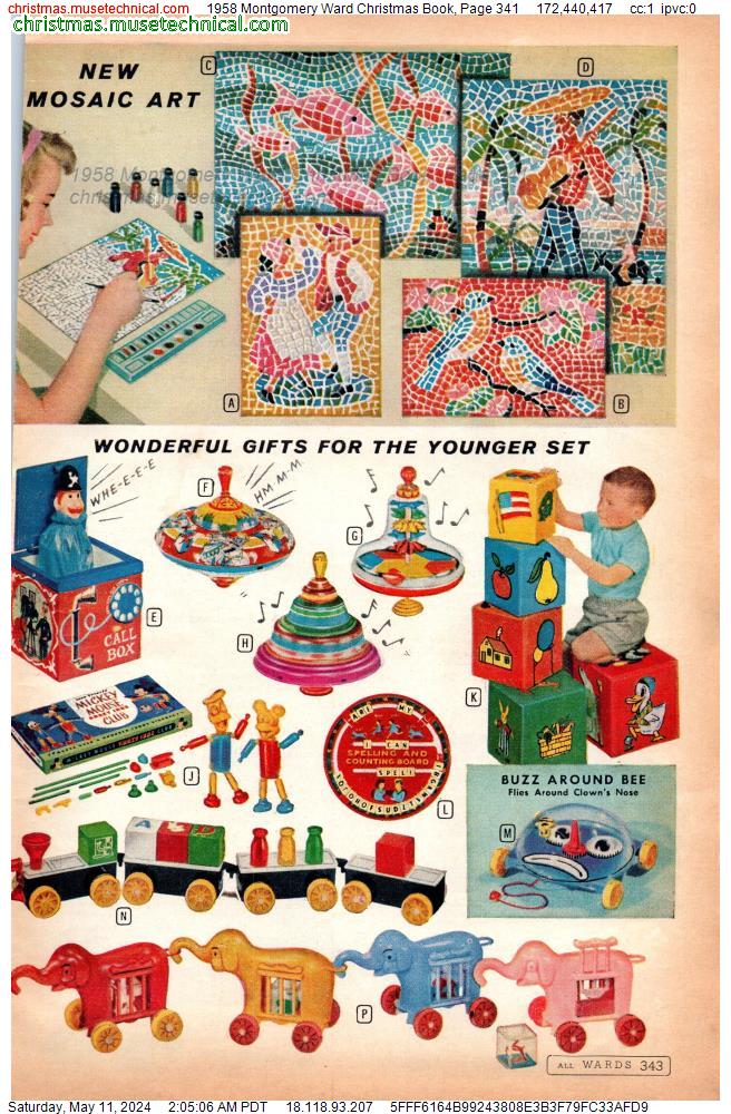 1958 Montgomery Ward Christmas Book, Page 341