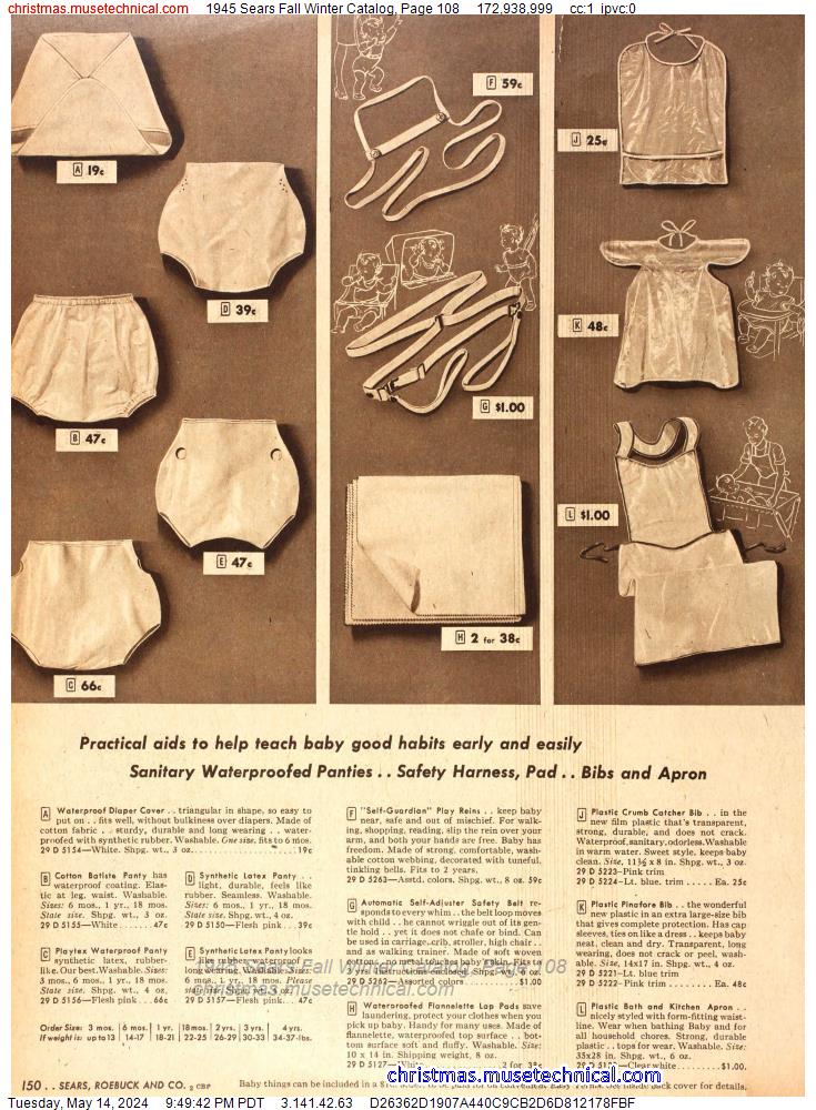 1945 Sears Fall Winter Catalog, Page 108
