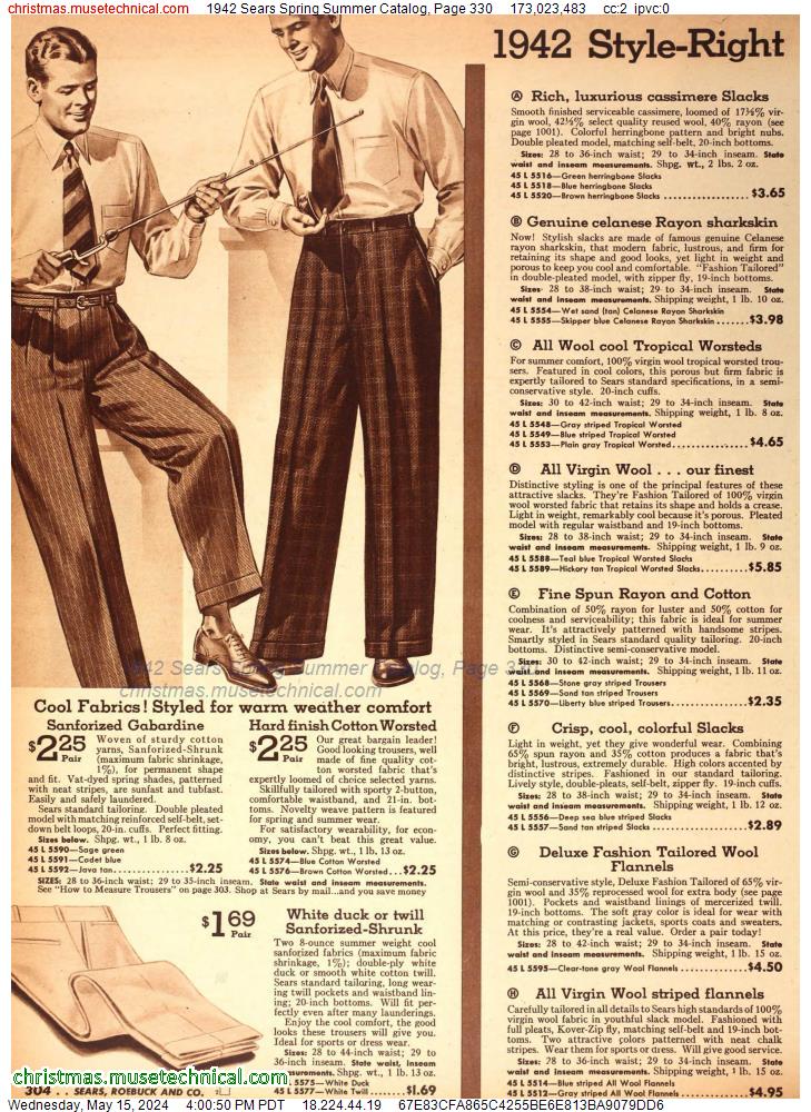1942 Sears Spring Summer Catalog, Page 330