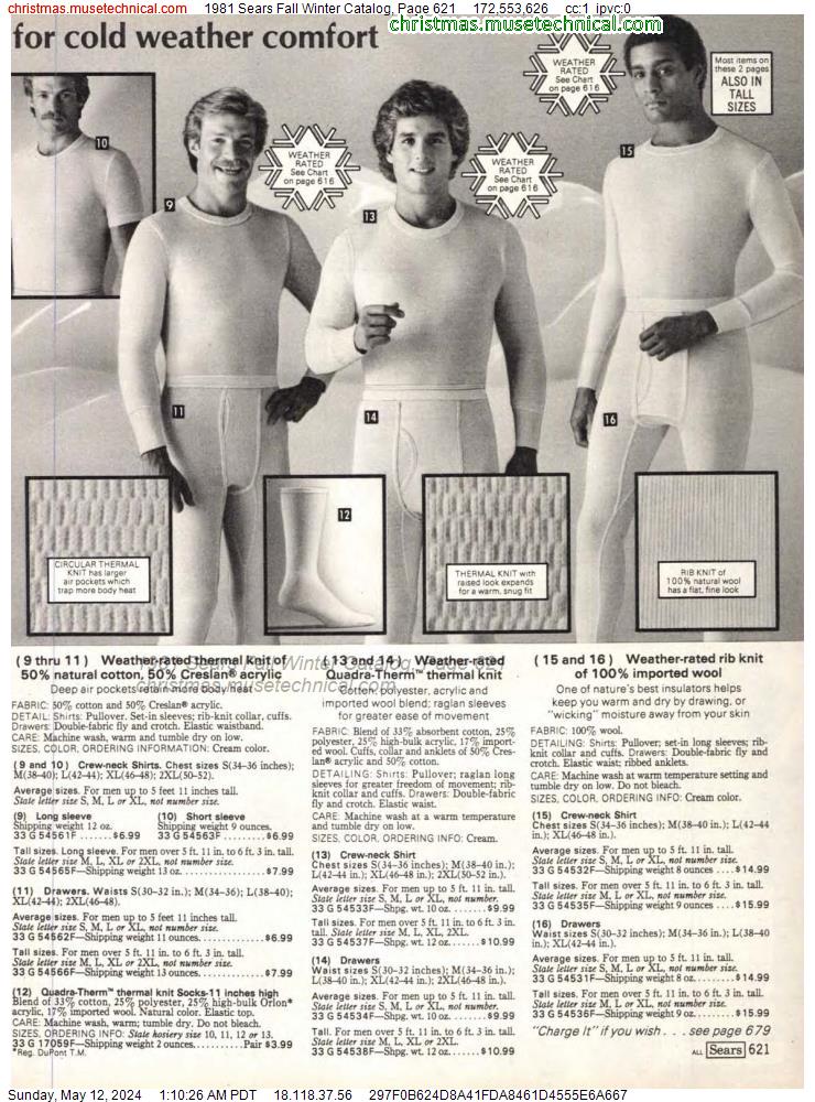 1981 Sears Fall Winter Catalog, Page 621