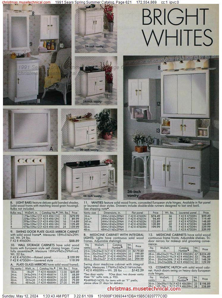 1991 Sears Spring Summer Catalog, Page 621