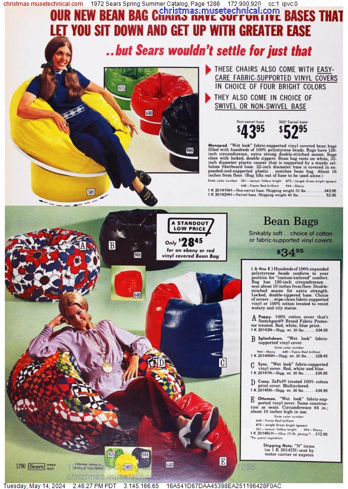 1972 Sears Spring Summer Catalog, Page 1286
