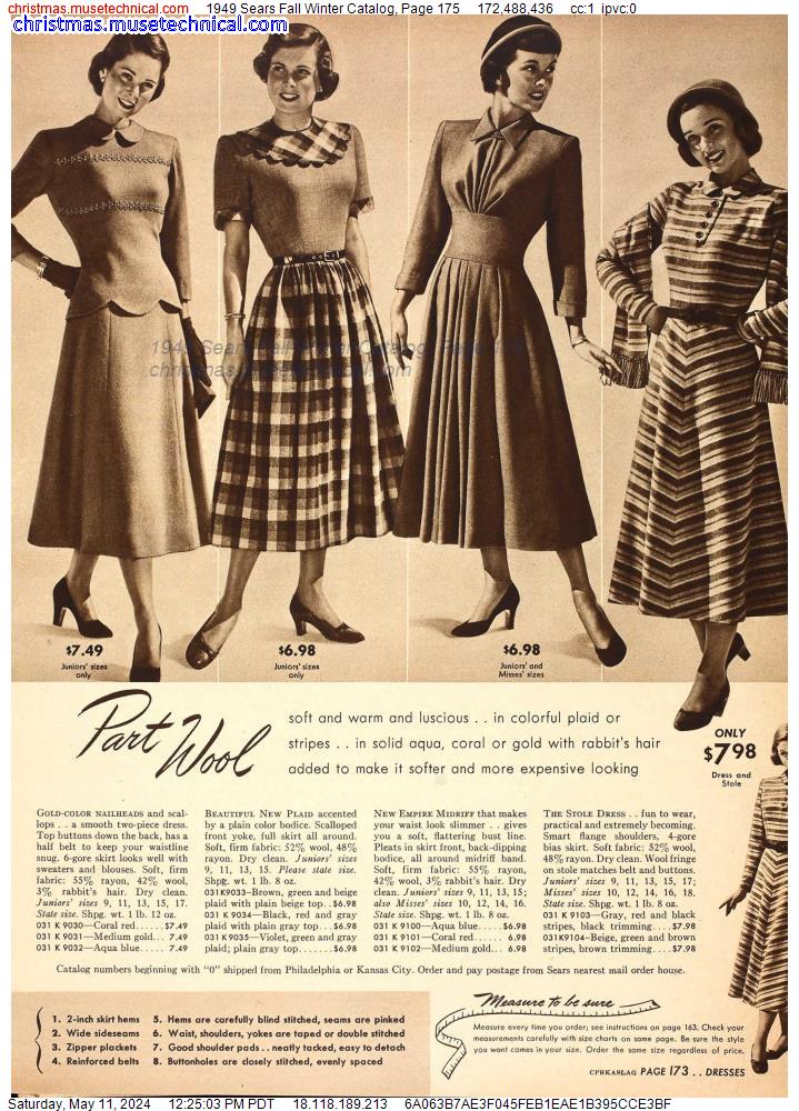 1949 Sears Fall Winter Catalog, Page 175