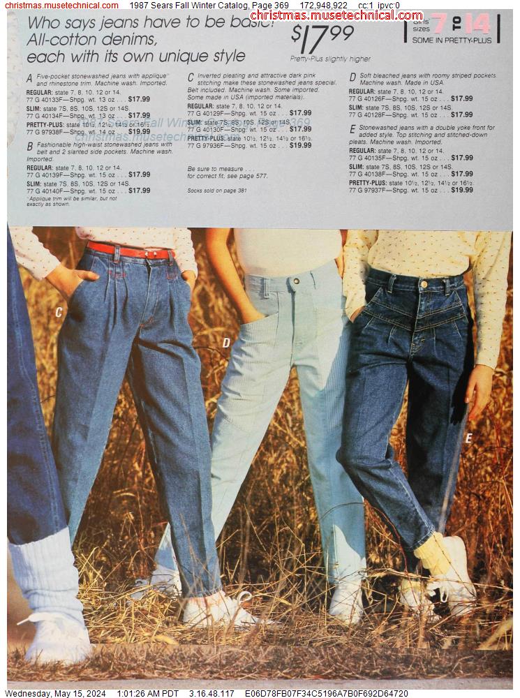 1987 Sears Fall Winter Catalog, Page 369