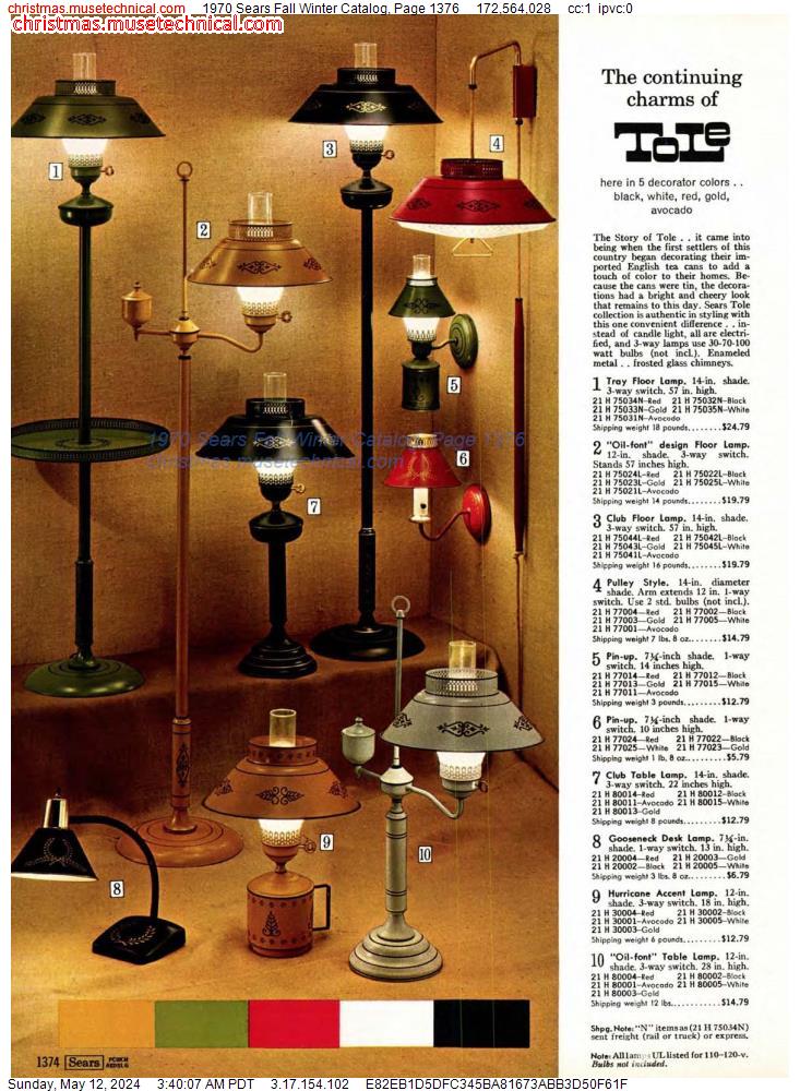 1970 Sears Fall Winter Catalog, Page 1376
