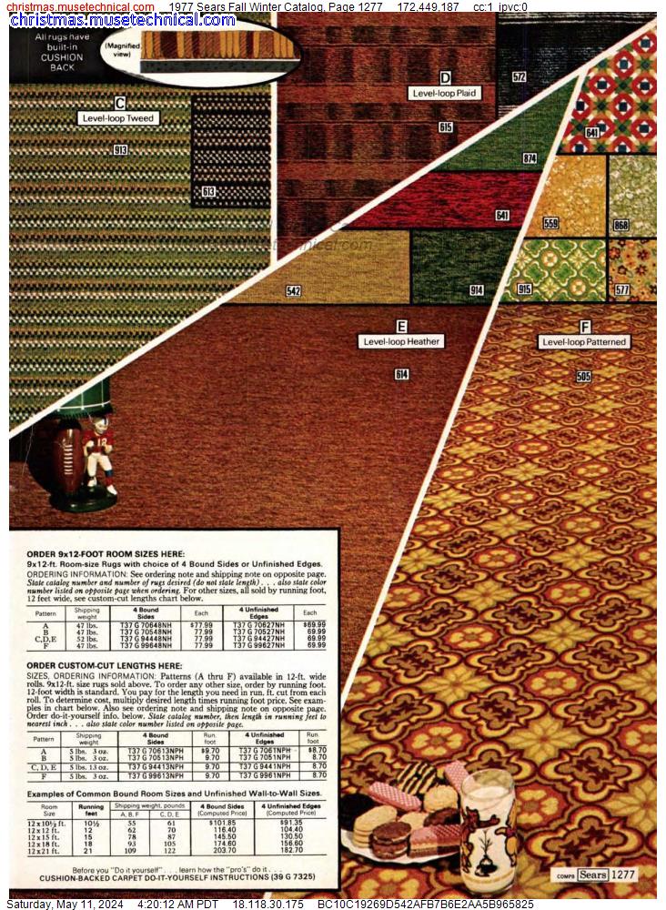 1977 Sears Fall Winter Catalog, Page 1277