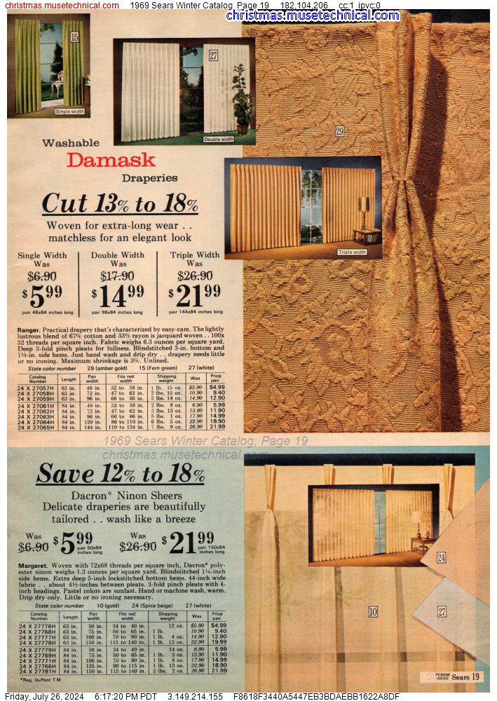 1969 Sears Winter Catalog, Page 19