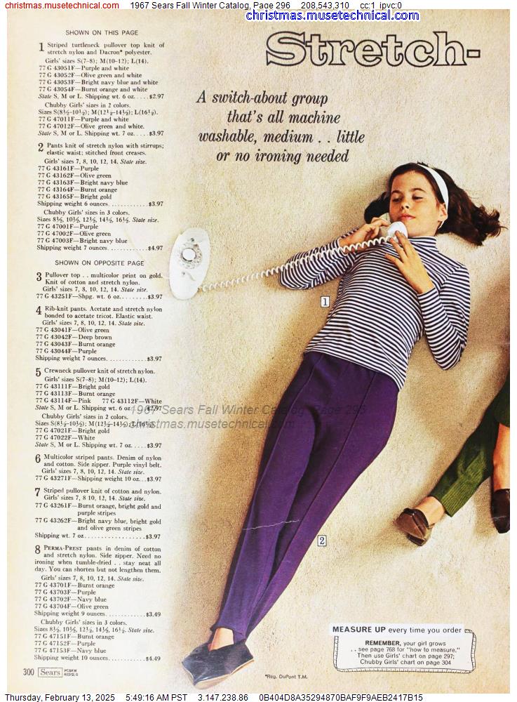 1967 Sears Fall Winter Catalog, Page 296