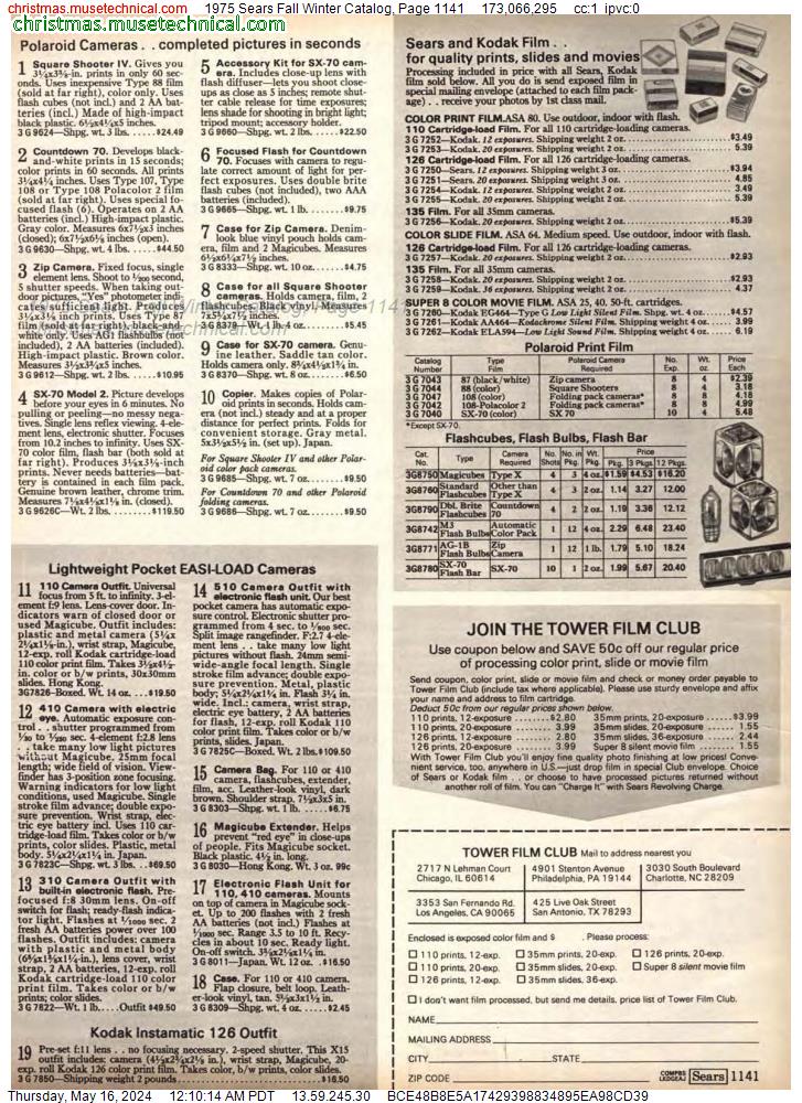 1975 Sears Fall Winter Catalog, Page 1141