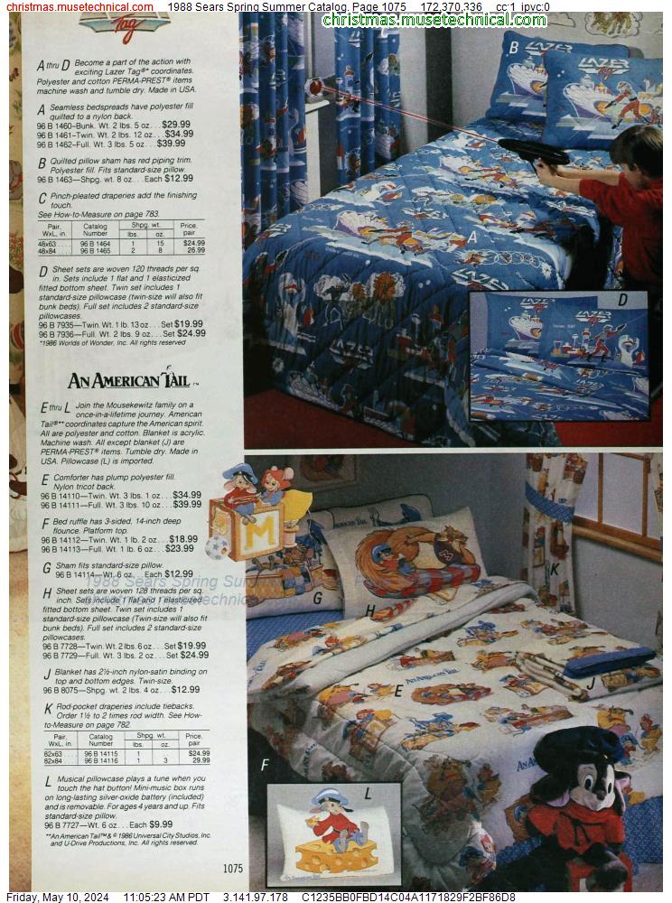 1988 Sears Spring Summer Catalog, Page 1075