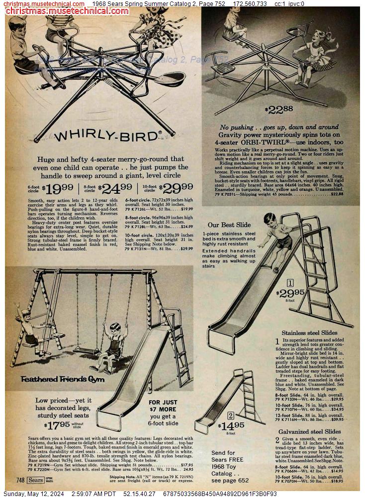1968 Sears Spring Summer Catalog 2, Page 752