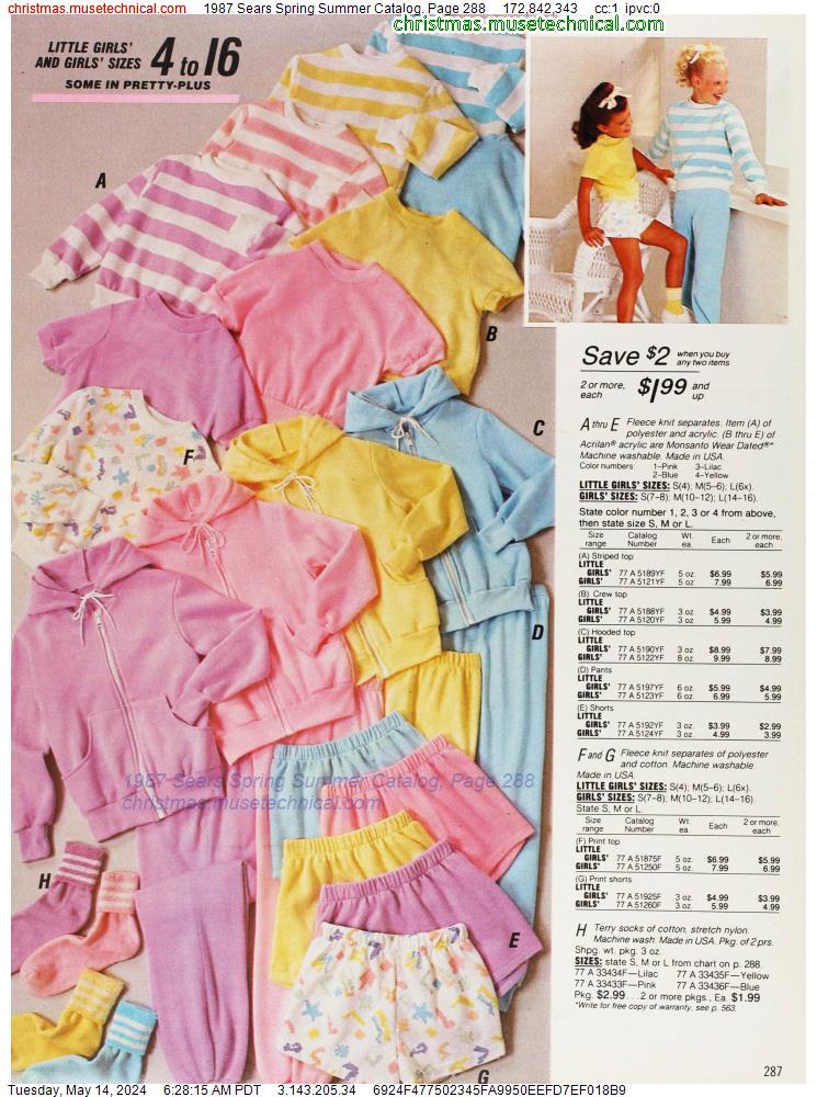 1987 Sears Spring Summer Catalog, Page 288