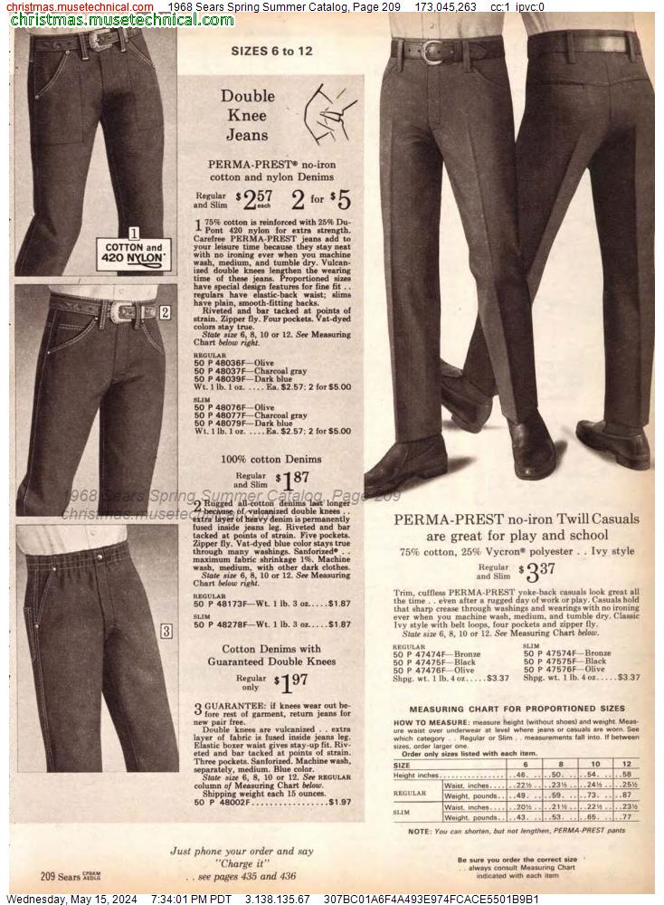 1968 Sears Spring Summer Catalog, Page 209
