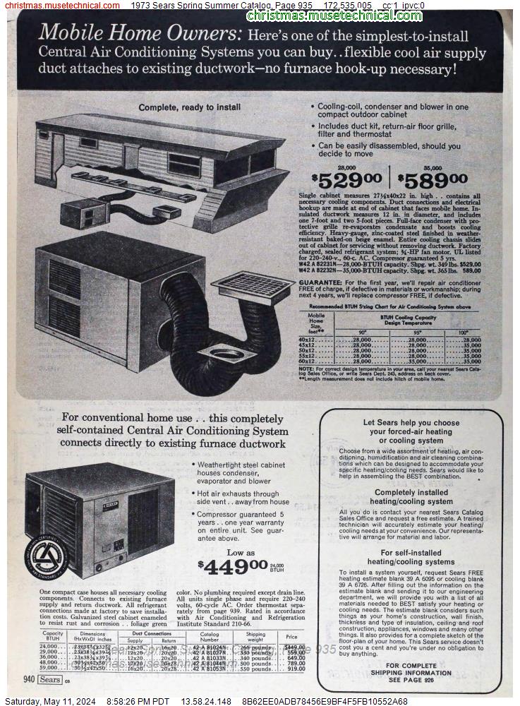 1973 Sears Spring Summer Catalog, Page 935