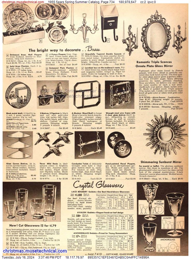 1955 Sears Spring Summer Catalog, Page 734