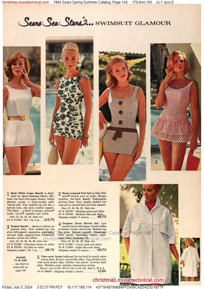 1964 Sears Spring Summer Catalog, Page 145