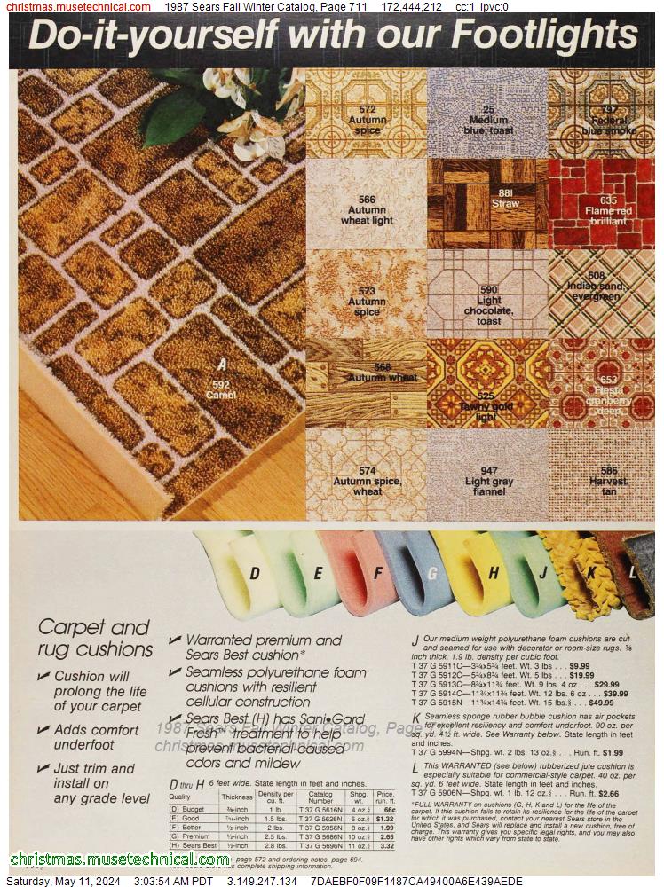 1987 Sears Fall Winter Catalog, Page 711