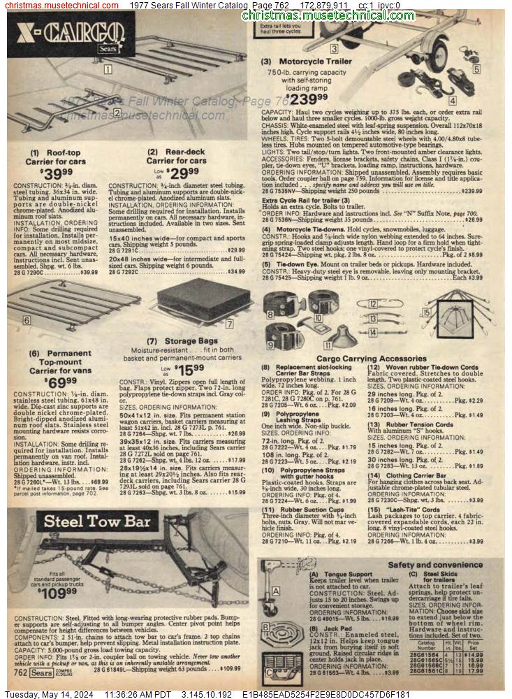 1977 Sears Fall Winter Catalog, Page 762