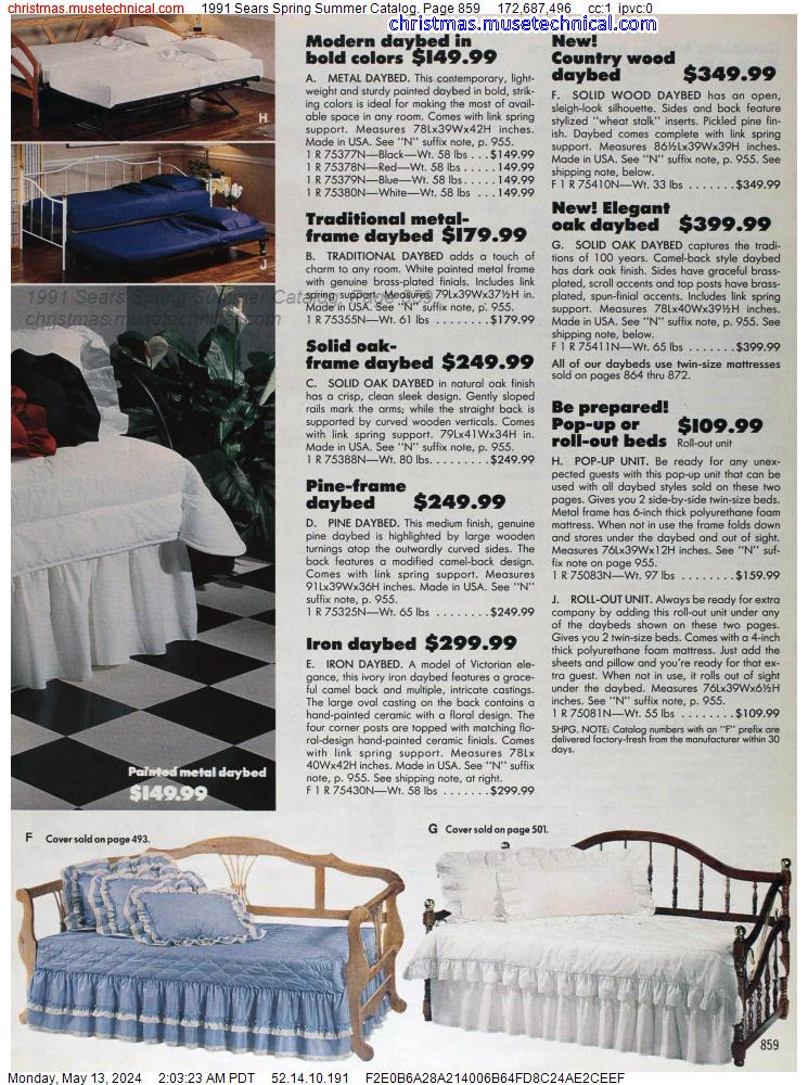 1991 Sears Spring Summer Catalog, Page 859