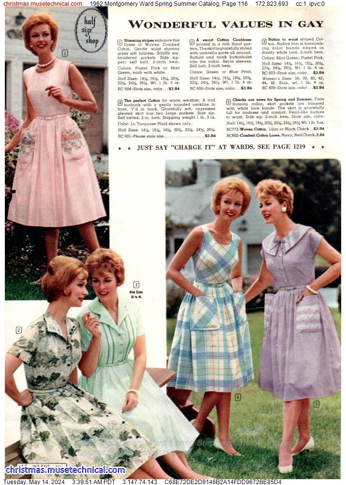 1962 Montgomery Ward Spring Summer Catalog, Page 116