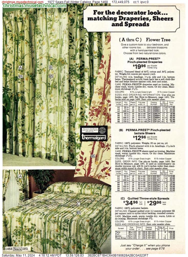 1977 Sears Fall Winter Catalog, Page 1468