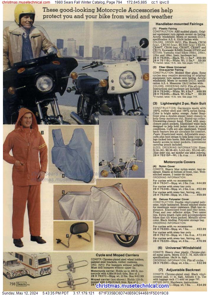 1980 Sears Fall Winter Catalog, Page 794