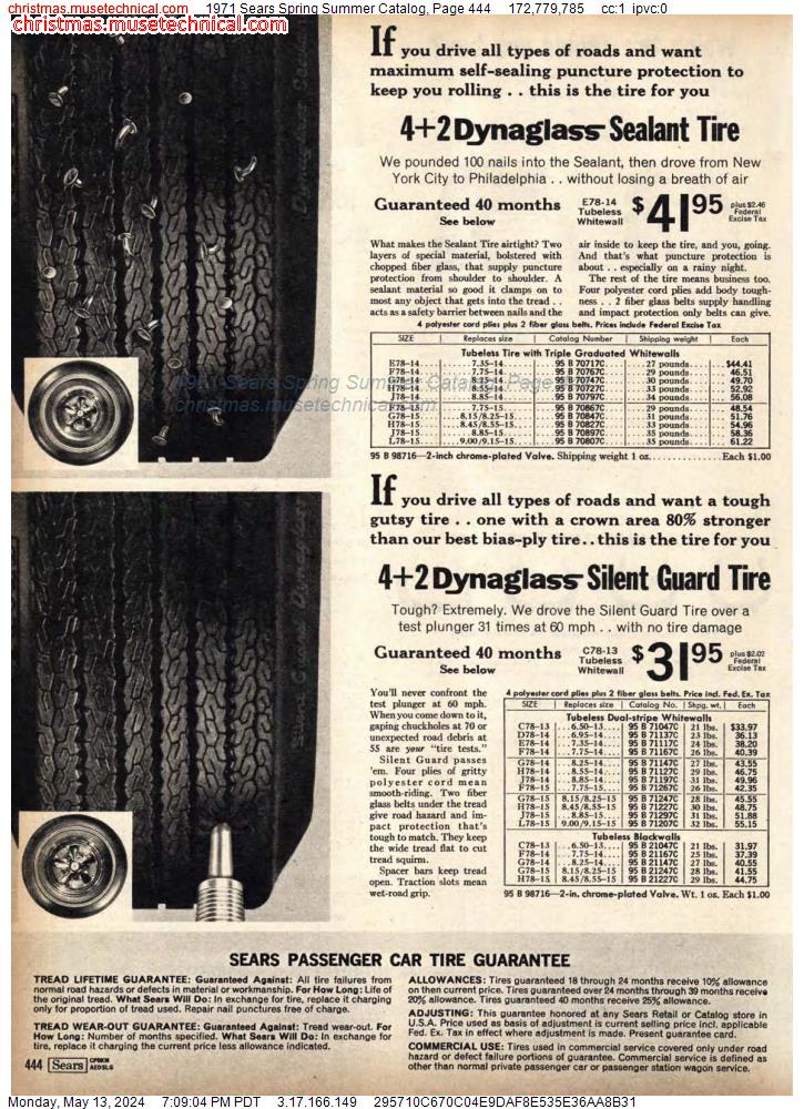 1971 Sears Spring Summer Catalog, Page 444