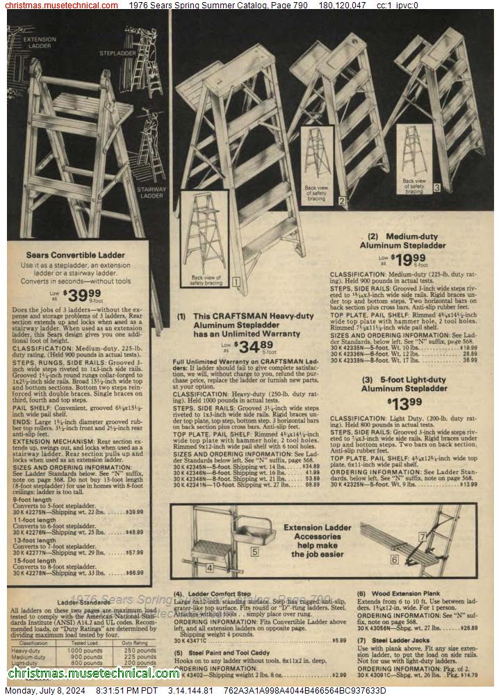 1976 Sears Spring Summer Catalog, Page 790