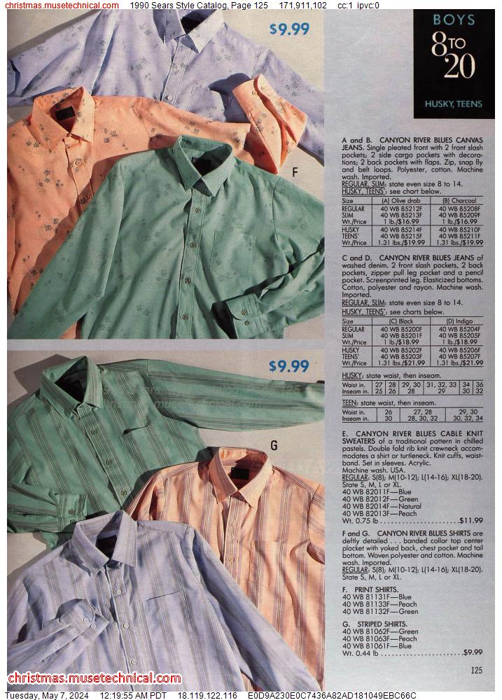 1990 Sears Style Catalog, Page 125