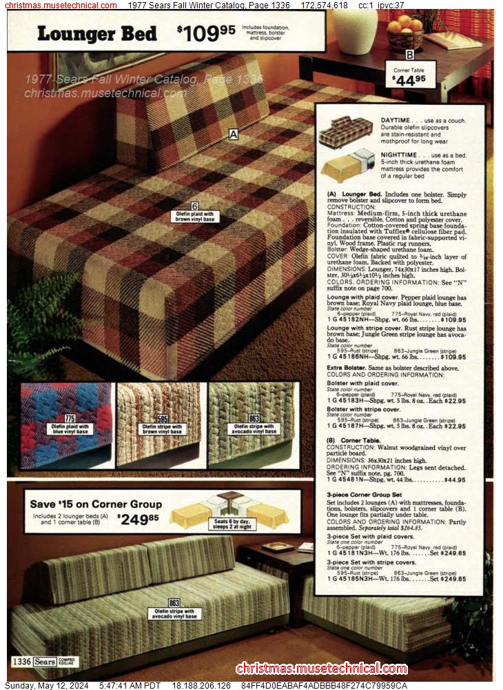 1977 Sears Fall Winter Catalog, Page 1336