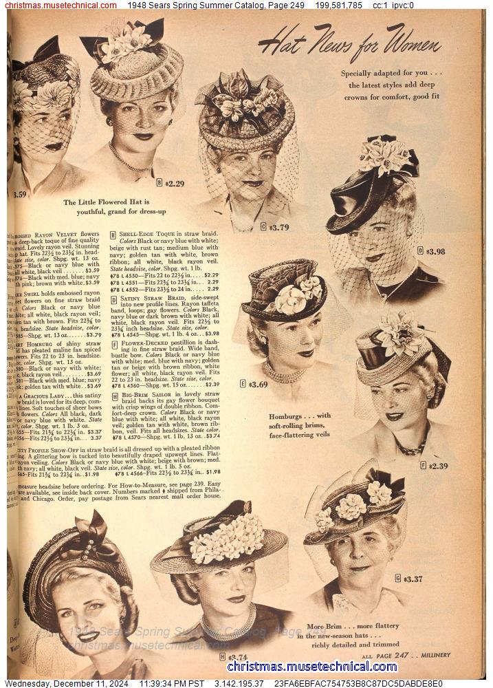 1948 Sears Spring Summer Catalog, Page 249