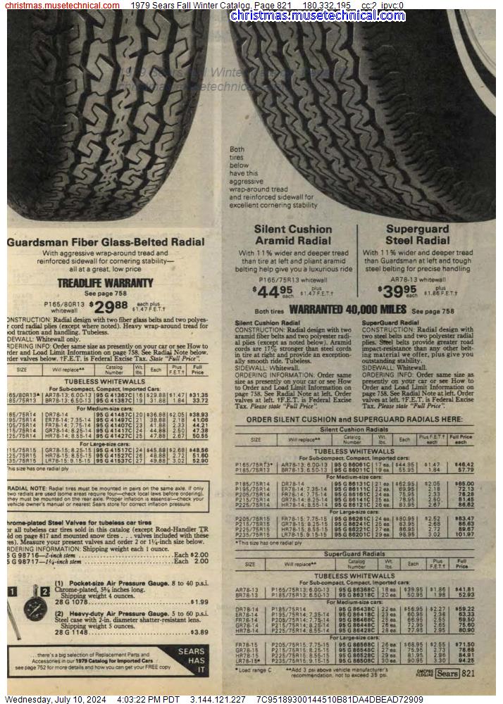 1979 Sears Fall Winter Catalog, Page 821