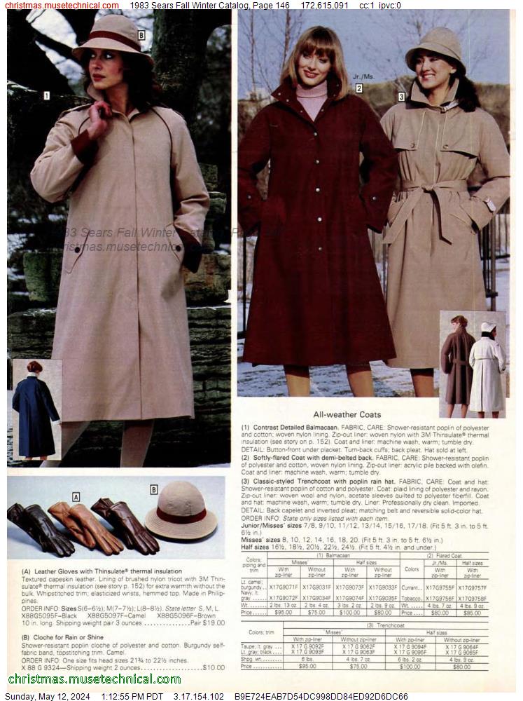 1983 Sears Fall Winter Catalog, Page 146