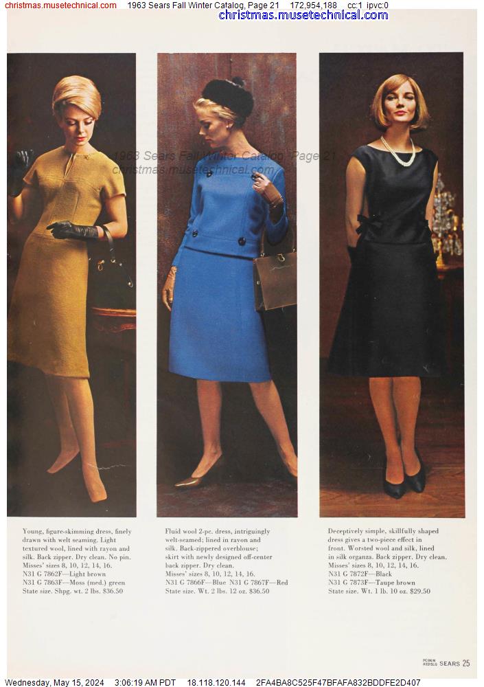 1963 Sears Fall Winter Catalog, Page 21