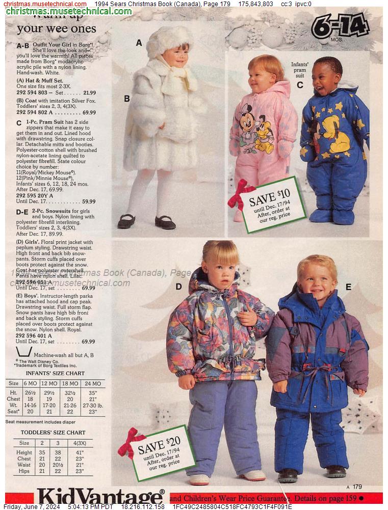 1994 Sears Christmas Book (Canada), Page 179