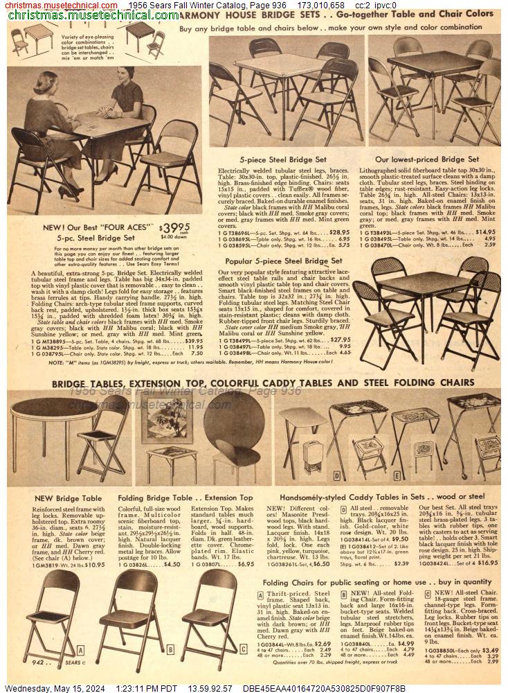 1956 Sears Fall Winter Catalog, Page 936