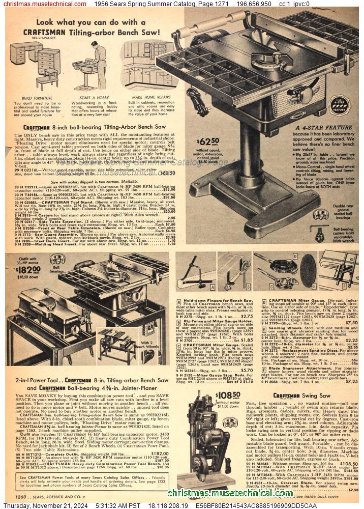 1956 Sears Spring Summer Catalog, Page 1271