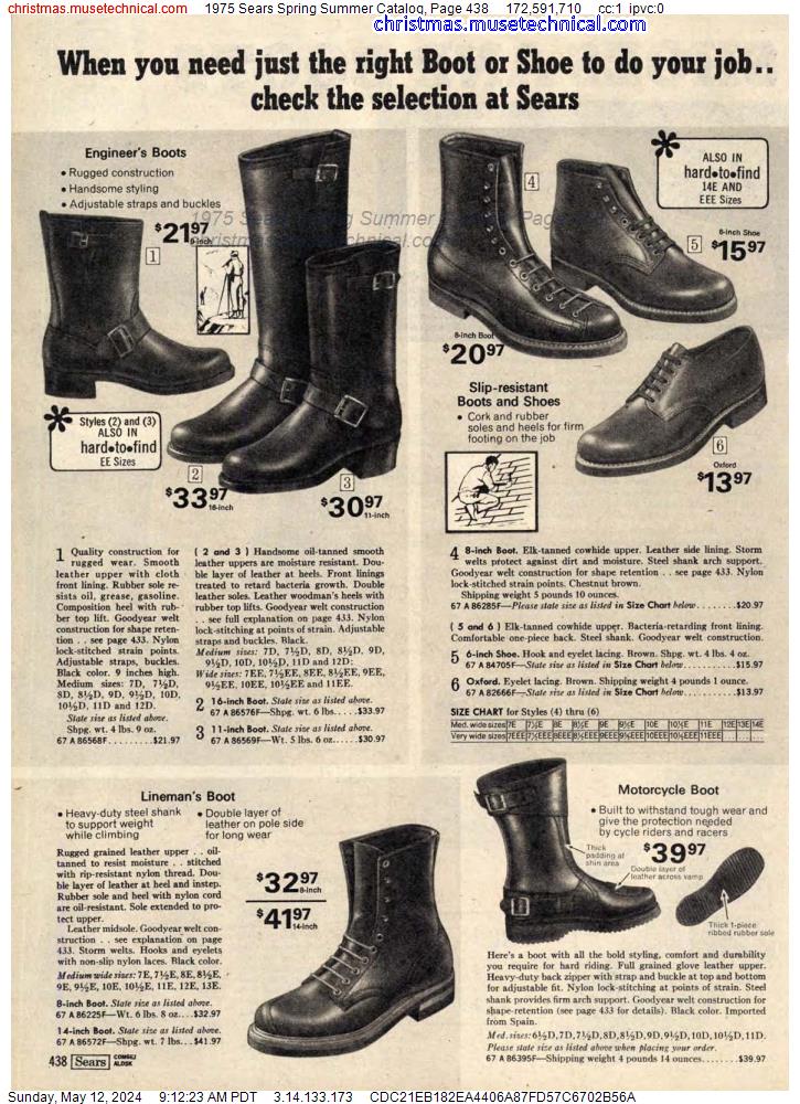 1975 Sears Spring Summer Catalog, Page 438