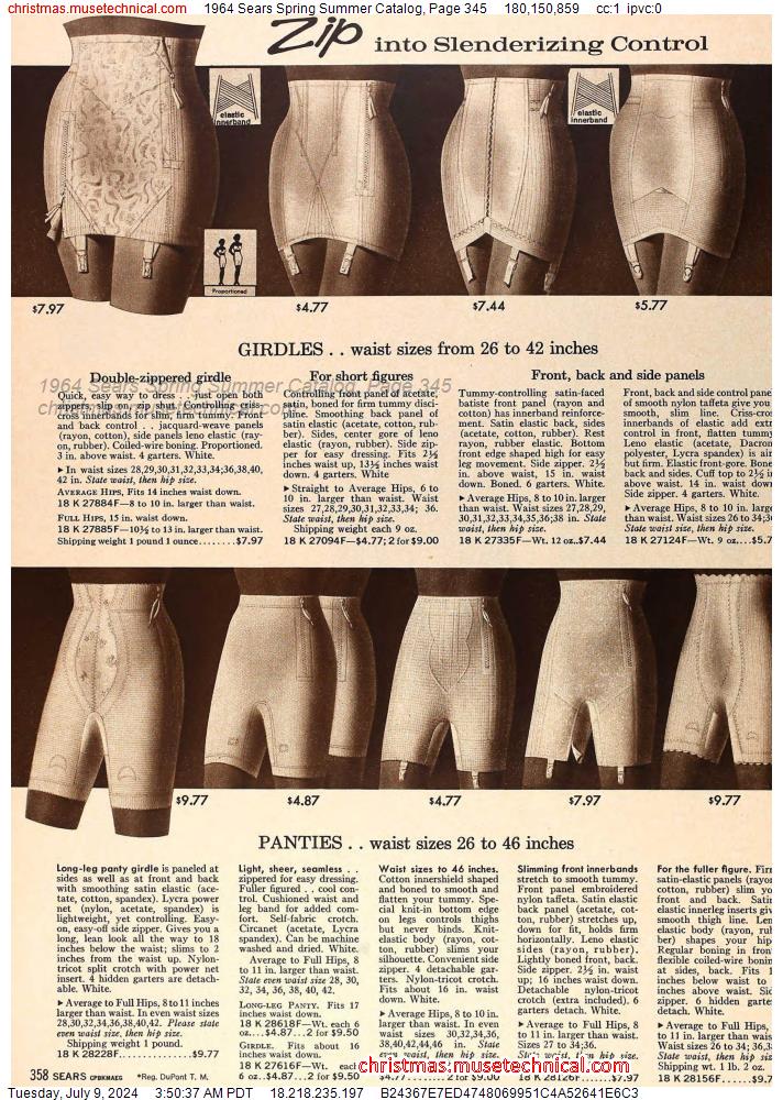 1964 Sears Spring Summer Catalog, Page 345