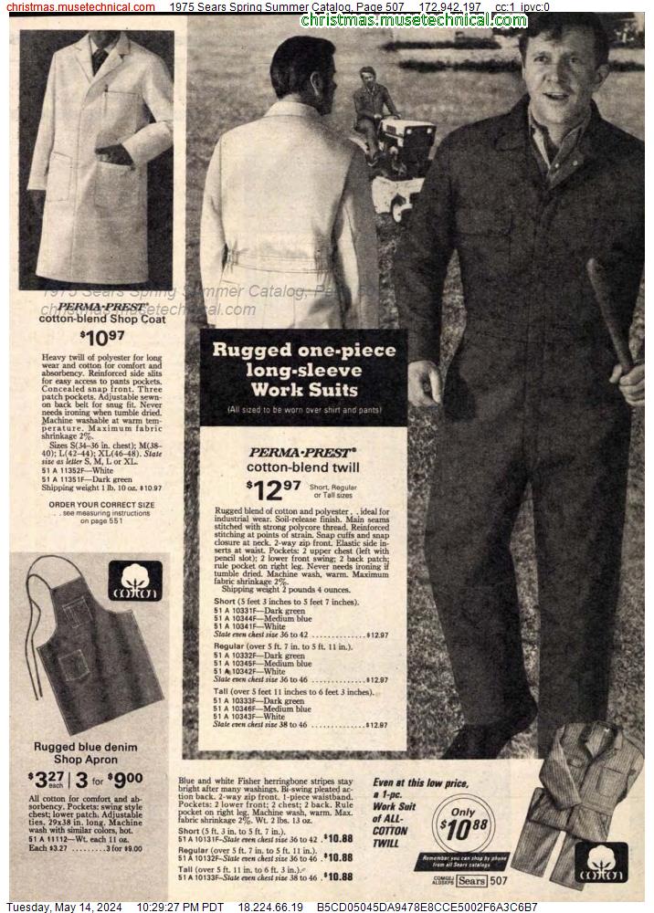 1975 Sears Spring Summer Catalog, Page 507