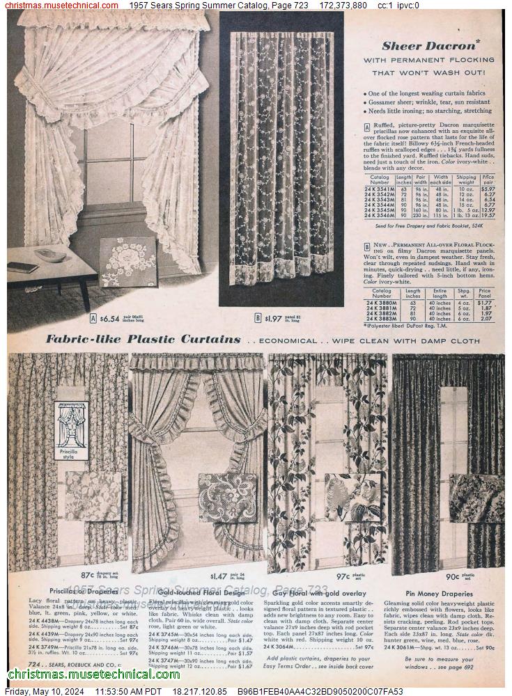 1957 Sears Spring Summer Catalog, Page 723