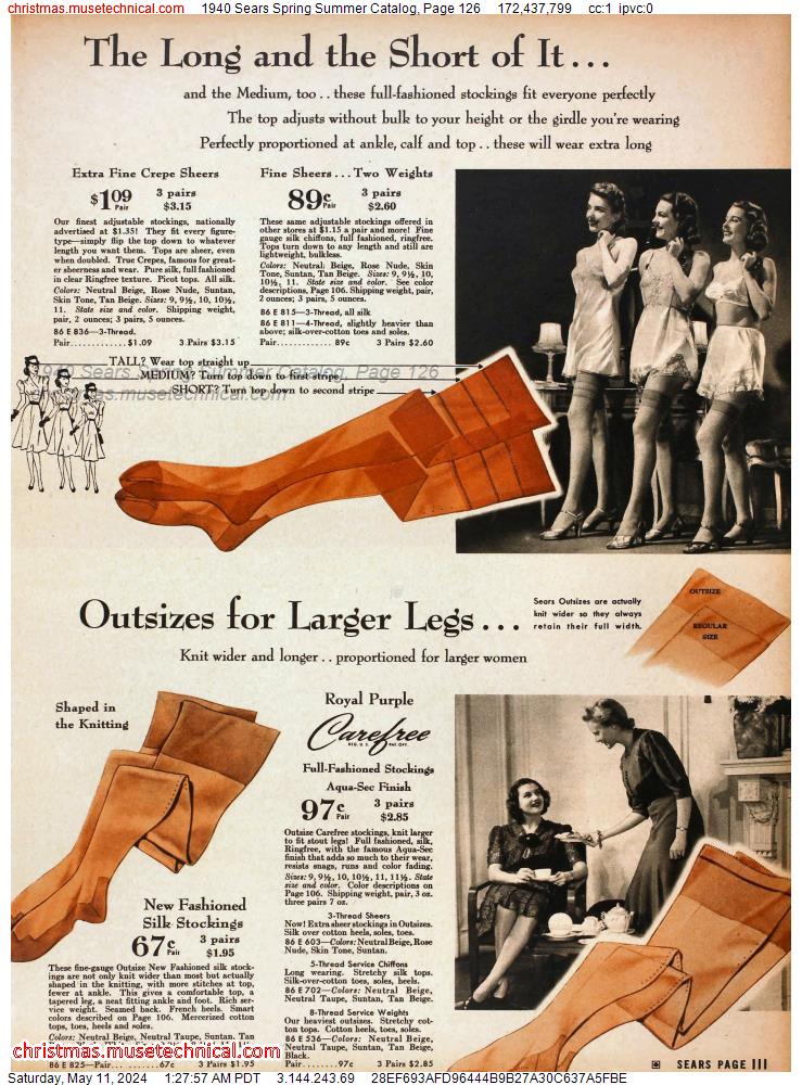 1940 Sears Spring Summer Catalog, Page 126