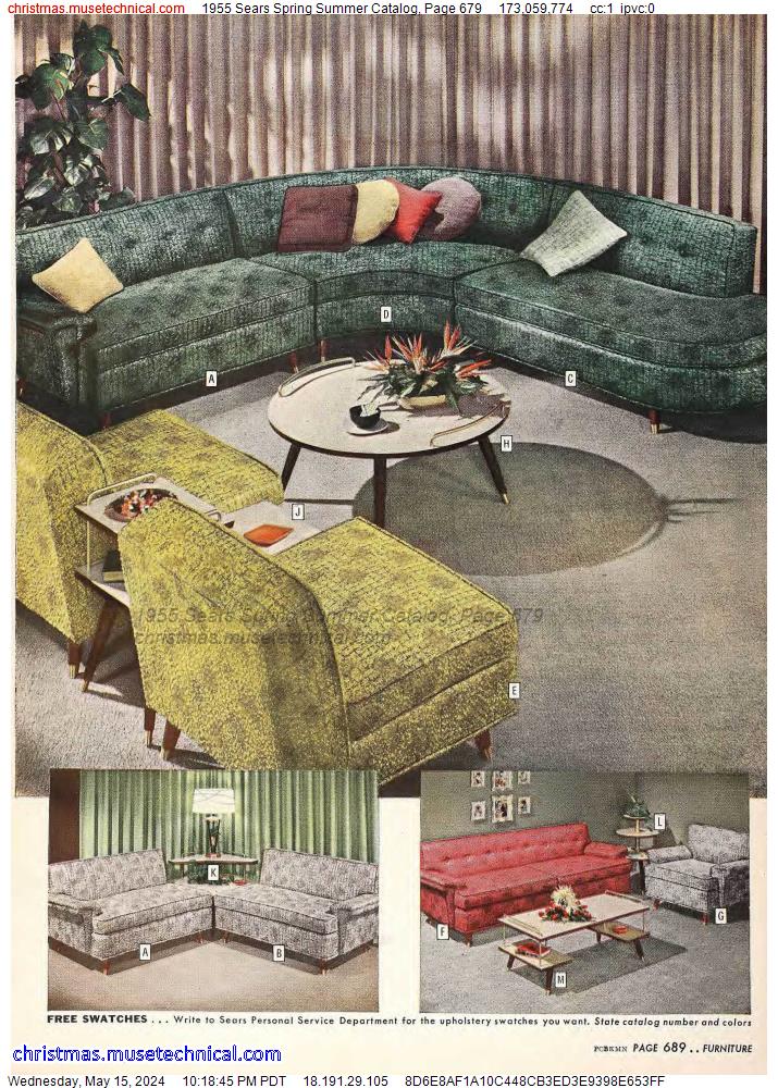 1955 Sears Spring Summer Catalog, Page 679