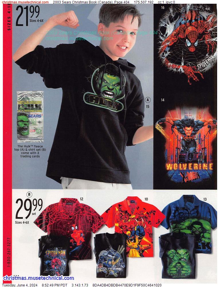 2003 Sears Christmas Book (Canada), Page 404