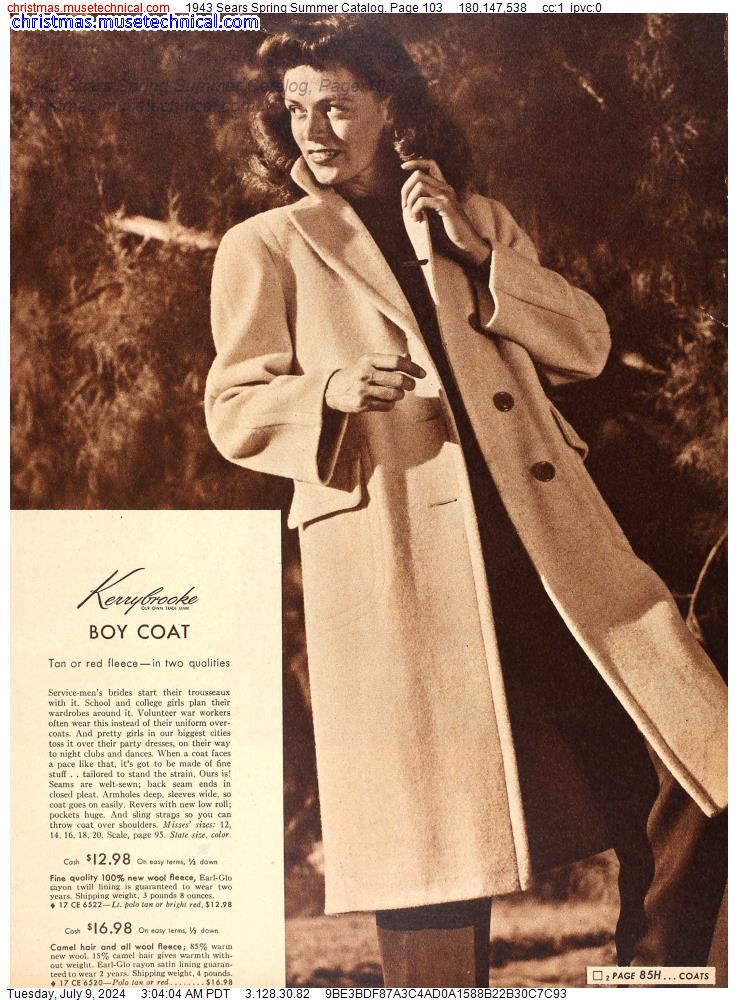 1943 Sears Spring Summer Catalog, Page 103
