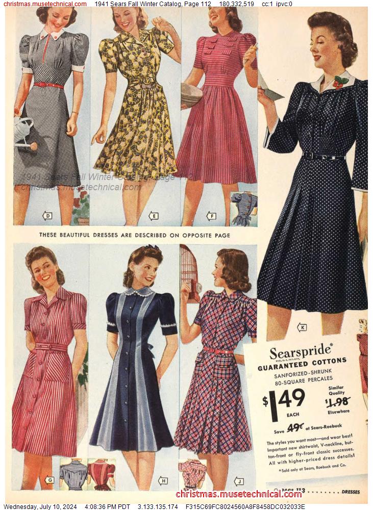 1941 Sears Fall Winter Catalog, Page 112