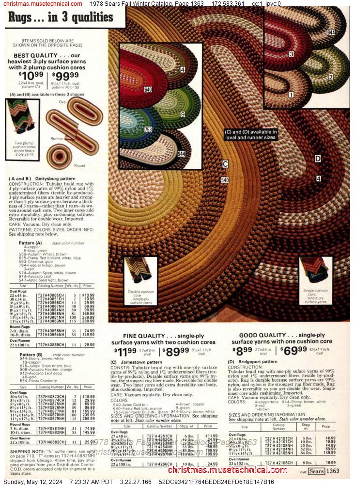 1978 Sears Fall Winter Catalog, Page 1363