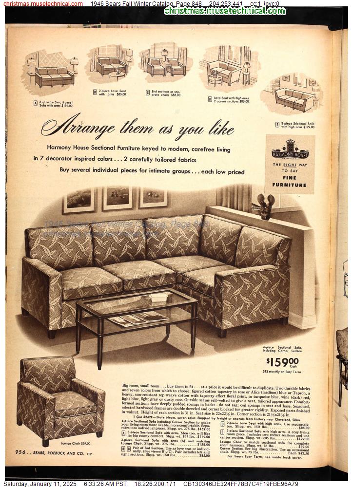 1946 Sears Fall Winter Catalog, Page 848