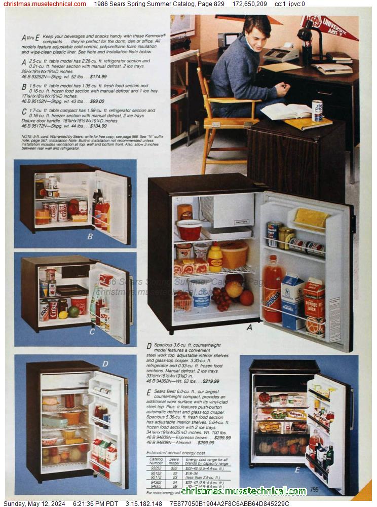 1986 Sears Spring Summer Catalog, Page 829