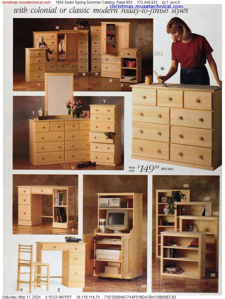 1993 Sears Spring Summer Catalog, Page 853